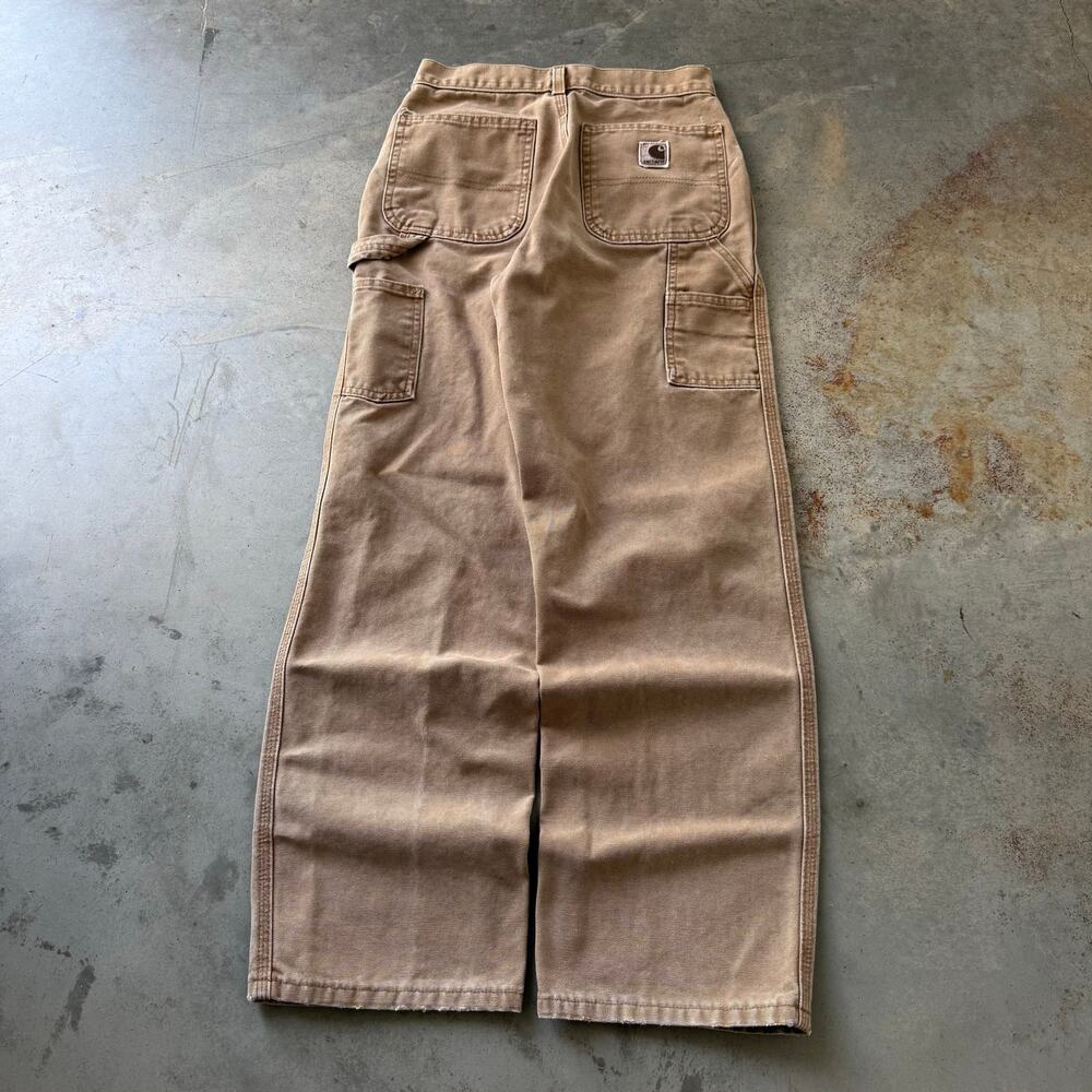 Vintage Carhartt Canvas Workwear Utility Streetwear Carpenter Pants Size 26x28